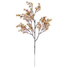 Rosas artificiales color champán con tallo largo de 44,6 cm (17,6 pulgadas)