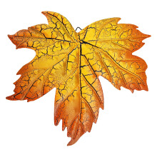 Set van 3 wandsculpturen in de vorm van een esdoornblad – Herfsttuin &