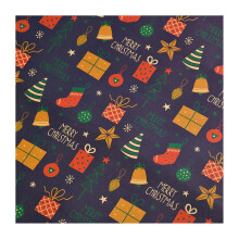 Christmas Wrapping Paper – 1 Pc, Snowflake & Green Tree Design, Compatible with Holiday Gift Wrapping