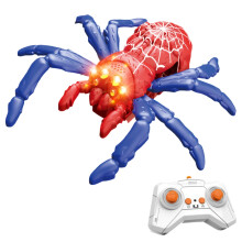 Wall Climbing Spider Robot - Gravity-Defying Ceiling & Floor Crawler with LED Eyes, 360 Stunts, Rechargeable RC Spider Toy for Ages 3+ Red