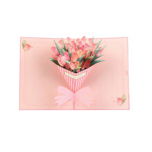 Handheld Orchid And Card 3D Up Bouquet With Elegant Design Suitable For Birthdays Day And Warm Occasions
