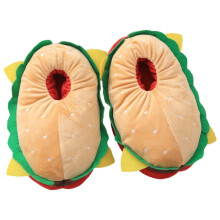 1 paar Burger slippers, warme pantoffels voor binnen, zachte katoenen winterslippers voor mannen en vrouwen, comfortabele en originele schoenen.