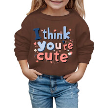 Sudaderas con capucha infantiles estampadas, modernas y adorables, para otoño e invierno, ideales para el Día de San Valentín.