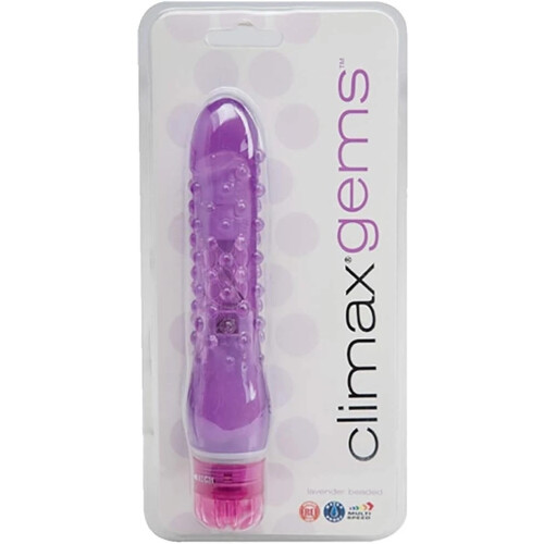 LAVENDER BEADED DILDO VIBRATIOR