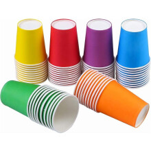 Cupáin Páipéir Indiúscartha 9oz 10pcs 15 dathanna tiubhaithe