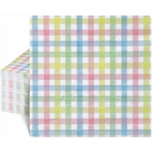 Servilletas de Pascua a cuadros de búfalo, 80 unidades, 6,5 x 6,5 pulgadas.