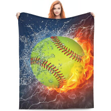 Flanelová fleecová deka Fire Softball 60x50 palců