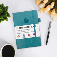 Password Book with Alphabetical Tabs, Lay-Flat Design, Pen Loop & Elastic Band – Compatible with Calaite