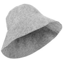 Felt Sauna Cap Dark Grey Round Top Minimalist Design for Home Use 1Pack