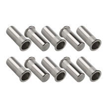 Flat Head Rivet Nuts, 20pcs Waterproof Sealed Nuts 304 Stainless Steel Blind Threaded Inserts Nut Closed End (M6)
