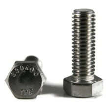 3/8" x 1/2" sekskantskrue 18-8 rustfrit stål (antal: 100 stk.) 3/8-16x1/2 sekskantbolt/grov gevind/fuldt gevind