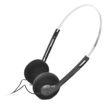 Retro Lightweight Hi-Fi Earphones, 3.5mm Wired, Adjustable Headband, Compatible with Most Mobile Phones & Playback Devices