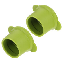 Lot de 2 petits bouchons en silicone pour bouteilles, avec ouvre-bouteille intégré et élastique pour la cuisine et la maison.