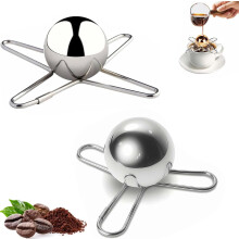 Boule rafraîchissante pour expresso – Sphère rafraîchissante en acier inoxydable pour café et cocktails avec support, pierre de glace