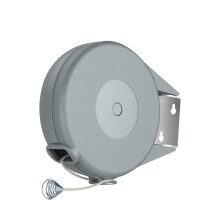 Retractable Clothesline, 40ft Adjustable, Heavy Duty, Portable, Indoor/Outdoor, Easy Install – Gray, Compatible with Standard Mounts