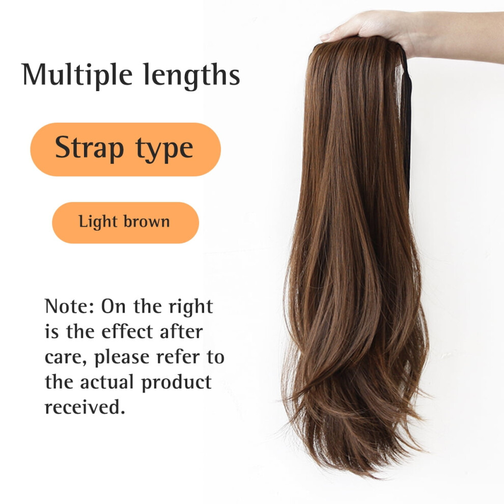 Ocelot Long Hair Extension Synthetic Clip Ponytail Wig Clip High Ponytail Natural Curly Hair Accessories On Woman's Ponytail