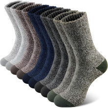5 Pairs Merino Wool Socks Mens,Super Thick Mens Hiking Socks Thermal Wool Socks for Cold Weather