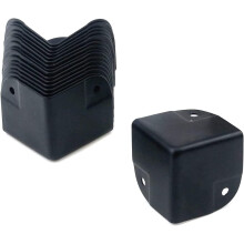 1.57" Black Corner Protector, 16Pcs Metal Cabinets Speaker Corners Protector for Flight Road Case Cabinet, Amplifier Speaker Cabinet