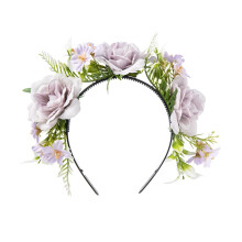 Rosenblüten-Haarreif für Damen zu Halloween, Haarschmuck in Form eines Hochzeitskranzes – Kompatibel mit Festival- und Partykostümen