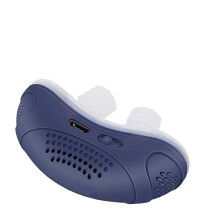 Mini Anti-Snoring Device, Adjustable Airflow Snore Solution for Men & Women – Blue (6x2.5x2.5cm), compatible with CPAP