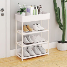 Étagère à chaussures à 4 niveaux, structure robuste, rangement d'entrée pour chaussures de toute la famille (baskets, bottes, chaussures