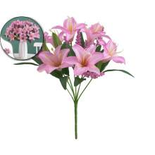 Lys artificiels, fleurs de lys en soie, bouquet de lys artificiels pour mariages et décoration intérieure