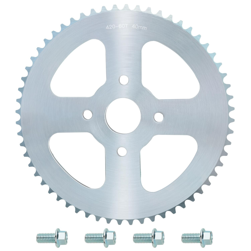 #40/41/420 Chain Sprocket, 60T Rear Sprocket, 40Mm Bore, Compatible With Coleman Ct200u, Bt200x, Ct200u-Ex, Baja Warrior, Massimo Mb200, Axis M200 9485826461999