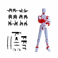 2025 Oppgradert Titan13-actionfigur – 3D-printet, flerleddet, bevegelig robotleke, Nova13-sett, skrivebordsdekor og kreativ gave (B)