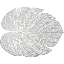 Paquete de 4 manteles individuales de PVC con diseño de hoja de arce hueca, 43 x 30 cm.
