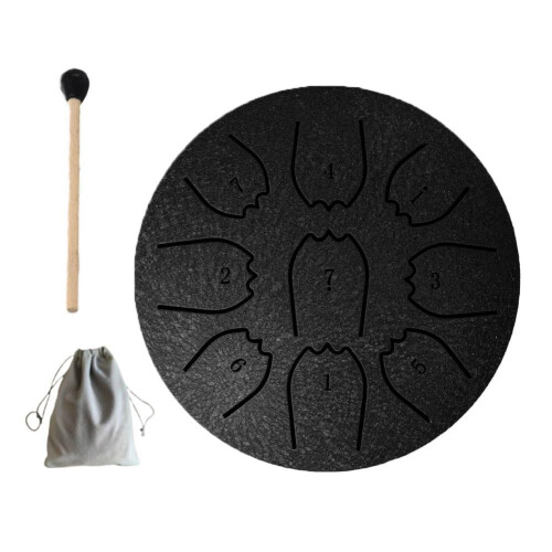 4-inch 9-note hollow steel tongue drum