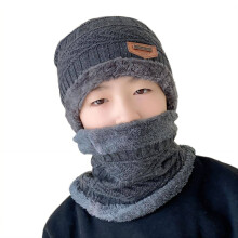 Pánske čiapky Beanies, Klasické pletené zimné čiapky pre mužov, Pánska čiapka na ochranu tváre a krku, sivá