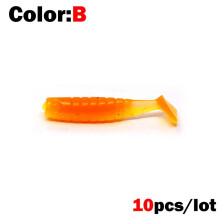 10 bpíosa/lot Mealláin bhoga rubair bhoga Rockfish 4cm1g baoite éisc iascaireachta saorga boga le péisteanna íseal-silicone