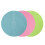 Non- Silicone Baking Mats, 3-Pack Assorted Colors, Reusable Cake Decorating Turntable Mats 1