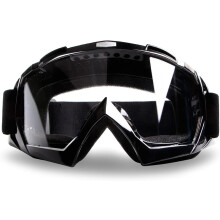 Motocross-Brille, winddicht, kratzfest, schwarzer Rahmen