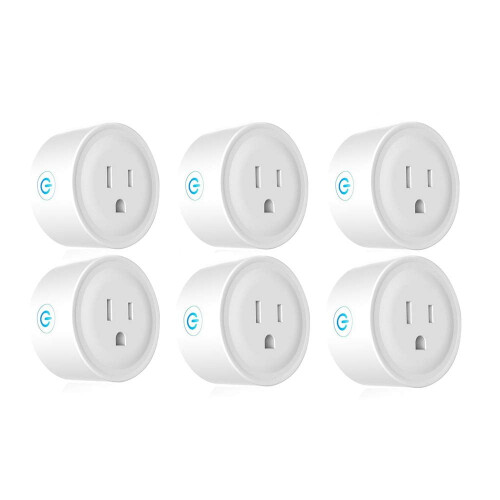 WiFi Smart Plug kompatibel med Alexa och Google Home, 6-pack