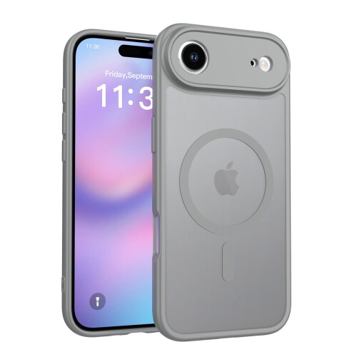 iPhone 17 Air Magnetic Case with Screen Protector Light Gray