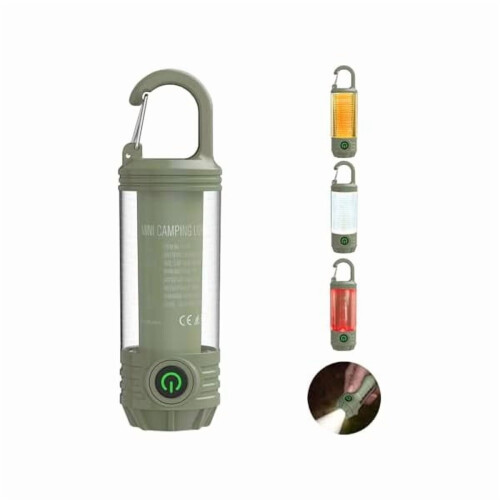 Rechargeable LED Mini Camping Flashlight with Hook, 6 Modes