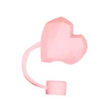 Tampa de canudo reutilizável de silicone para o Dia dos Namorados, 6 unidades (10 mm), com ponta de canudo resistente.