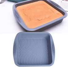 Silicone Square Cake Pan 8x8 Baking Pan Pan Nonstick Silicone Cake Silicone Baking for Cakes Rice And LasagnasSilicone Cake Baking Pan Gray