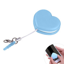 Heart-shaped portable phone screen cleaner with keychain, microfiber cloths for phones, eyeglasses & cameras—compatible with all devices
