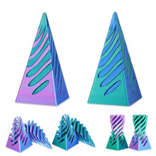 2 τεμάχια Impossible Pyramid Fidget Mini, τρισδιάστατα εκτυπωμένοι σπειροειδείς κώνοι για