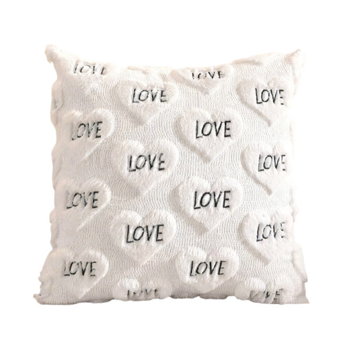 Funda de almohada LOVE con relieve, 45 x 45 cm.