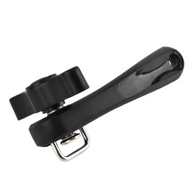 Ouvre-boîte manuel professionnel, portable et robuste, en acier inoxydable – Décapsuleur intégré avec bouton et poignées ergonomiques et