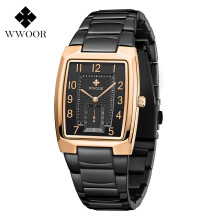 Quadratische Herrenuhr aus Edelstahl mit Datumsanzeige, wasserdicht, analog, Quarz, modisch, Business-Casual