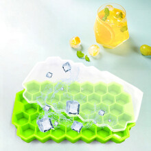Green Baby Food Freezer Tray with Lid Reusable Silicone Ice Cube Mold for Smoothie Meal Prep Portion Container Easy Release 7.2x4.3 inch