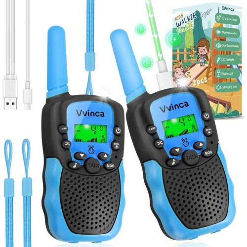 Επαναφορτιζόμενα παιχνίδια Walkie Talkie για παιδιά 3-12 ετών, 22 κανάλια, εμβέλεια 3