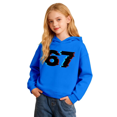 Barnas langermede hettegenser med trykk (2-14 år)