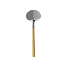 Espátula para wok de acero inoxidable con mango ergonómico: espátula antiadherente duradera para saltear, voltear y cocinar, fácil de limpiar.