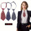 Γυναικείες Ριγέ Ρυθμιζόμενες Γραβάτες Elegant3pcs - Ματ Φινίρισμα, Ιδανικές για 1