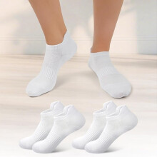 Damen-Baumwollsocken, knöchelhoch, atmungsaktiv, mit Fersenlasche